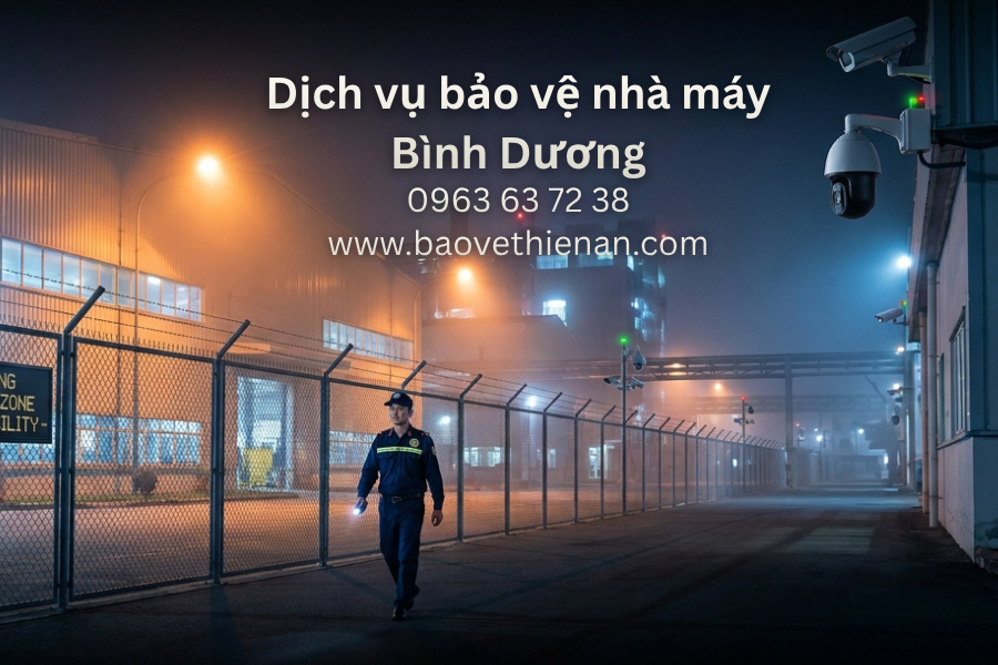 Dịch vụ bảo vệ nhà máy Bình Dương 24/7 chuyên nghiệp